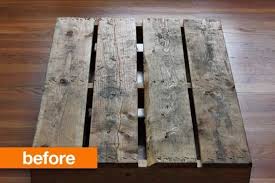 Wicker and pallet wood table. Goodshomedesign