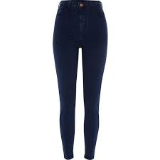 Consider your waist instantly snatched. River Island Dark Blue Harper High Waisted Jeans 200 Tnd Liked On Polyvore Featuring Jeans Bo Blue High Waisted Jeans Tall Skinny Jeans Super Skinny Jeans