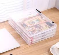 File Folder Box Plastic Transparent Plastic Storage Containers: A4 Clear  Document Organizer Box, Lightweight PP Material, Buckled Design for Office  ...