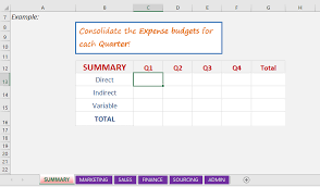 Consolidate With 3d Formulas In Excel Myexcelonline Excel Tutorials Microsoft Excel Tutorial Excel