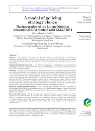 Cinquante et un pays sont en lice pour faire partie des 24 équipes qui disputeront la phase finale de la can 2021. Pdf A Model Of Policing Strategy Choice The Integration Of The Latent Dirichlet Allocation Lda Method With Electre I