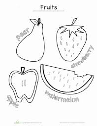 Download them or print online! Fruits Worksheet Education Com Fruit Coloring Pages Coloring Worksheets For Kindergarten Worksheet For Nursery Class