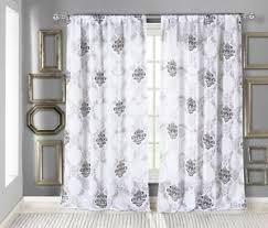 Like the video and don't forget to subscribe. White Textured Sheer Window Curtain Panel Black Medallion And Gray Leaf Design 636233113769 Ebay