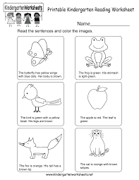 Recognizing letters and practicing to print letters is a fundamental start to learning to read and write. Printable Kindergarten Reading Worksheet Free English Worksheet For Kids