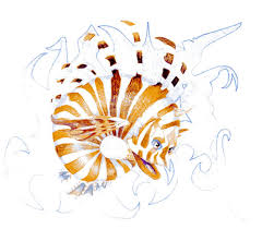 Done by jay freestyle out of bombshell tattoo in edmonton. Lionfish Tattoo Design By Alzdragon76grafx On Deviantart