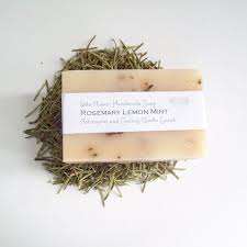 All Natural Soap Is Handmade In Michigan Using An Heirloom Cold Process Soap Recipe Our Rosemary Lemon Mint Soaps Aromatherapy Gifts Aromatherapy Gift Basket
