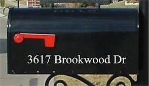 The number of your mailbox is generally your whole telephone number. Mailbox Numbers Custom Mailbox Number And Street Name Sticker 2x10 Ebay