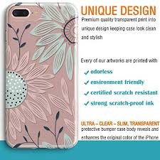 This beautiful case is made using real dried flowers that are then pressed and placed into a cle. Iphone 8 Plus Case Iphone 7 Plus Case Women Cute Flowers Stunning Spring Daisy Sunflower Floral Pink Blooms Blossom Clear Soft Tpu Rubber Anti Scratch Bumper Case Cover For Iphone 7 8 Plus 5 5 Inch Pricepulse