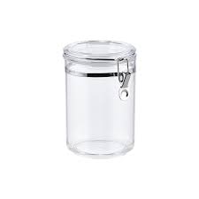 Wipe clean with a damp cloth. Hermetic Acrylic Canisters The Container Store