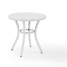More than 245 outdoor wicker coffee table at pleasant prices up to 407 usd fast and free worldwide shipping! Crosley Furniture Palm Harbor White Outdoor Wicker Round Side Table Co7217 Wh Bellacor