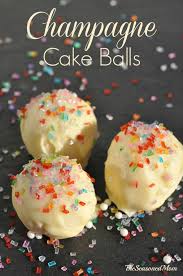 Champagne Cake Balls Recipe Festive Desserts New Years Eve Dessert Champagne Cake
