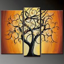 Love The Split Canvas Although I Think The Middle Piece Alone Would Look Wonderful Tree Art Huge Wall Art Hand Painted Wall Art