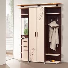 Das gehäuse ist in zwei. Garderoben Set Dielen Schrank Mobel Kombi Set Flur Regal Spiegel Wenge 690 Neu Mobel Sortimentmobel Sortiment