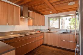 natural oak venner kitchen cabinet and