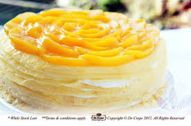 Peach Mille Crepe Cake The France Style Mille Crepe Cake Made Using Hokkaido Milk With Fresh Layers Of Peaches Crepe Cake Recipe Crepe Cake How To Make Cake