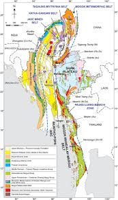 Geological Map Of Myanmar Detailing The Main Geological Provinces And Download Scientific Diagram
