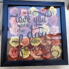 A special cricut announcement… we are so excited to share these giant paper flower bouquets from all around the usa! Handmade Rolled Paper Flower Shadow Box Flower Shadow Box Frame Crafts Paper Flowers