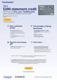 So why not get the southwest rapid rewards® premier credit card to help you earn extra. Rapid Rewards Credit Card 200 Dollar Statement Sc The Southwest Airlines Community