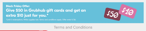 Recipients simply enter a code at checkout to use their gift card. Expired Grubhub Buy 50 In Gift Cards Get 10 Bonus Card Doctor Of Credit