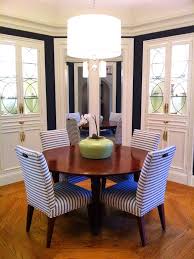Meg Caswell S Design Portfolio Black White Dining Room Interior Striped Dining Chairs