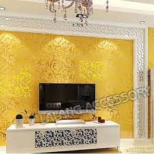 Home Luxury Embossed Textured Wallpaper European Style Tv Background Wallcovering Wish Gold Damask Wallpaper Damask Wallpaper House Gate Design