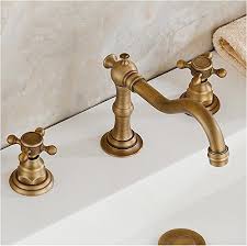 Shop Eulma Deck Mount Double Handle Bathroom Sink Faucet At Fontanashowers Com In 2020 Vanity Faucet Bathroom Mixer Taps Bath Faucet