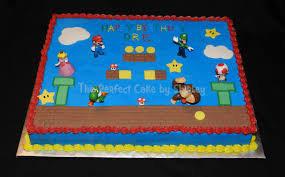 Super mario party supplies — mario bros party ideas. Super Mario Sheet Cake Children S Birthday Cakes Mario Birthday Cake Mario Cake Mario Bros Cake