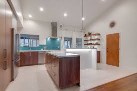 midcentury modern walnut kitchen