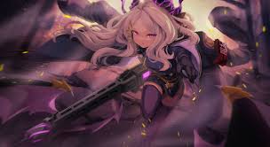 Download Blue Archive Sorasaki Hina Gun Wallpaper | Wallpapers.com