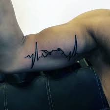 50 Heartbeat Tattoo Designs For Men Electronic Pulse Ink Ideas Heartbeat Tattoo Tattoo Designs Men Heartbeat Tattoo Design