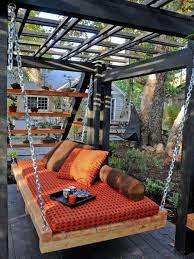But anybody who's simply willing to squeeze in a couple of hours every day can make their own hanging daybed swing in a week! Ultimate Relaxation Incredible Pictures Pallet Furniture Outdoor Outdoor Living Outdoor Rooms