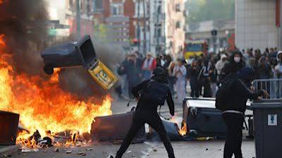 French students set schools on fire in nationwide protests over education system | ITV News