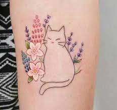 Lovely animal cat and flower tattoos. Tattooforaweek Com On Twitter Pastel Colored Flowers And A Cute Cat What A Lovely Tattoo Cat Flowers Flower Ink Inked Japanes Cat Catlover Cattattoo Tattoo Inksiration Https T Co Jgtuzgvcqb