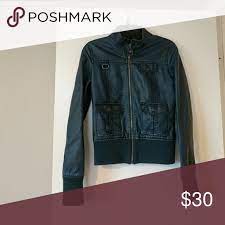 Esley Short Faux Leather Jacket Size M Jackets Faux Leather Jackets Leather Jacket