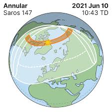 2021's only total solar eclipse, which will unusually move from east to west over west antarctica, will only be. Annular Eclipse June 10 2021 Skynews