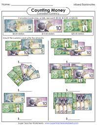 counting money worksheets canadian