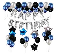 40th Birthday Banner With Picture Blue Silver Black Birthday Balloons Birthday Banner Decorations 40th Party Decorations Blac Birthday Balloons 40th Party Decorations 40th Birthday Decorations