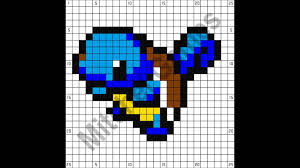 Minecraft Pokemon Squirtle 25x25 Pixel Template Pixel Art Pokemon Perler Patterns