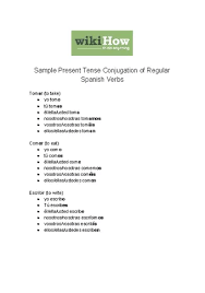 Complete the conjugations of saber and conocer in present tense with the missing forms How To Conjugate Spanish Verbs Present Tense 12 Steps