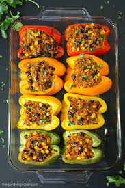 Mexican Quinoa Stuffed Peppers Vegan Gf The Garden Grazer Recipe Stuffed Peppers Recipes Quinoa Stuffed Peppers