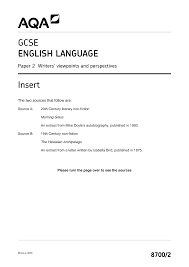 Aqa paper 2 question 5 examples snow. Https Filestore Aqa Org Uk Sample Papers And Mark Schemes 2018 June Aqa 87002 Ins Jun18 Pdf