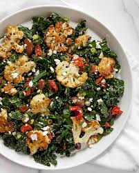 Roasted Cauliflower Kale Salad Recipe Roasted Cauliflower Salad Roasted Cauliflower Recipes Grilled Cauliflower
