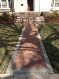 Herringbone pattern brick walkway paver. Pavers In Herringbone Pattern Houzz