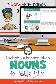 Your Middle School Students Don T Remember The Parts Of Speech Teach The Types Of Nouns And Noun Jobs Subject Predica Nouns Subject And Verb Parts Of Speech