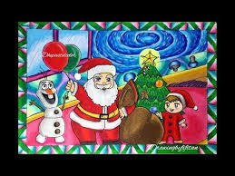 Orang yang membuat gambar kartun ini adalah kartunis, pada awalnya kartunis. Cara Menggambar Suasana Natal Yaitu Santaclaus Olaf Dan Pohon Natal Youtube Malam Natal Tema Pohon Natal Seni