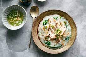Chicken And Mushroom Juk With Scallion Sauce Recipe Nyt Cooking
