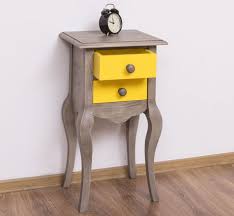 Bedside table with two drawers fast in solid wood of altacorte made of superior quality materials and with the attention of expert craftsmen. Casa Padrino Country Style Side Table Light Gray Yellow 40 X 34 X H 70 Cm Solid Wood Bedside Table Small Bedroom Dresser With 2 Drawers Country Style Furniture
