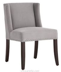 Dining Kitchen Chairs Low Back Wing Dining Chair In Grey Fabric Sr 44198 Fabric Dining Chairs Side Chairs Dining Modern Dining Chairs