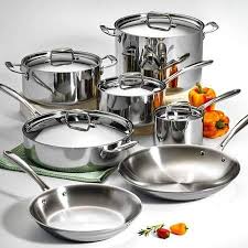 Tramontina 12 Piece Tri Ply Clad Stainless Steel Cookware Set With Glass Lids Walmart Com Cookware Set Stainless Steel Cookware Set Stainless Steel Cookware