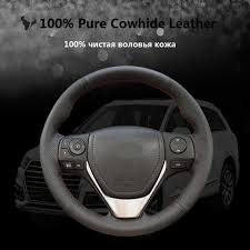 The ferrari 150 degree italia f. Black Genuine Leather Steering Wheel Cover For Toyota Rav4 2013 2018 Toyota Corolla 2014 2017 Auris 2013 2014 2015 2016 Aliexpress Automobiles Motorcycles